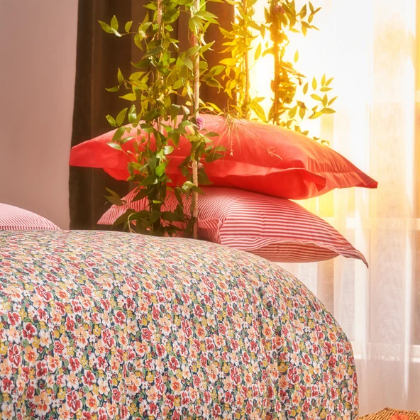 Karaca Home  Punava %100 Pamuk Tek  Kişilik Nevresim Takımı Somon  ürün görseli