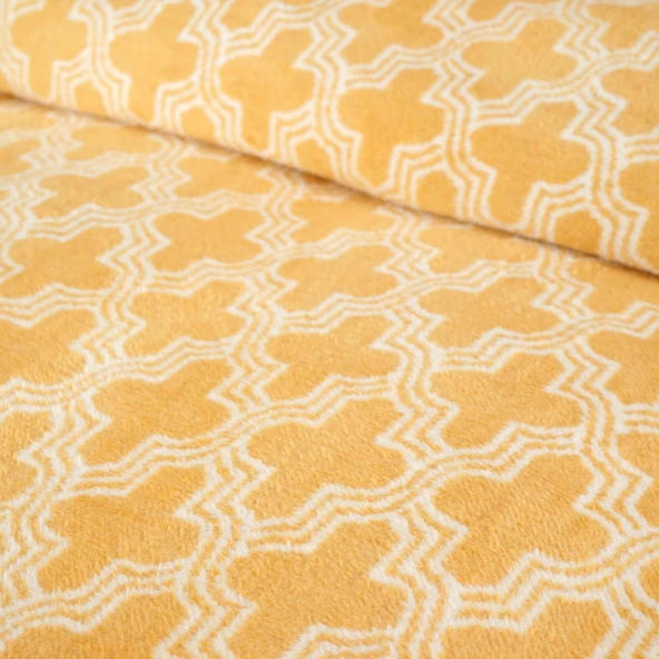 Karaca Home Benita Hardal Çift Kişilik Pamuk Battaniye - Resim 4