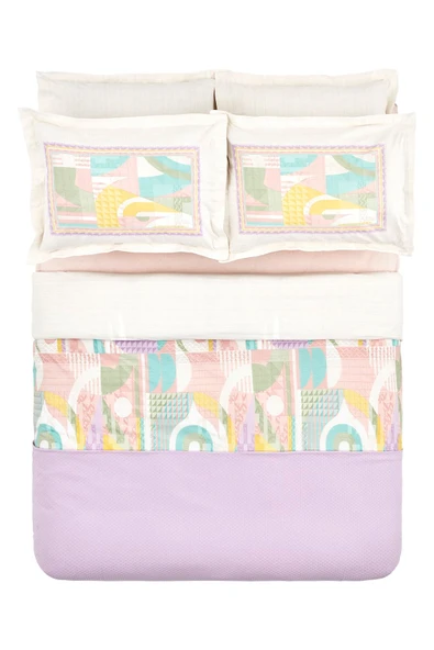 Pine Çift Kişilik Nevresim Pike Set Lila - 7
