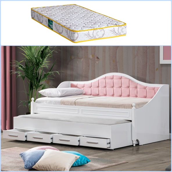 Yavrulu Karyola, Eymen Yavrulu Yatak - Pembe 1 Adet Comfort Yatak ürün görseli