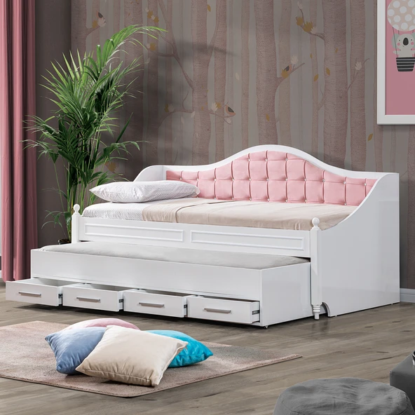 Yavrulu Karyola, Eymen Yavrulu Yatak - Pembe 2 Adet Comfort Yatak - Resim 2