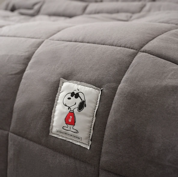 Peanuts by Karaca Home Joe Gri Çift Kişilik Cotton Comfort - Resim 8