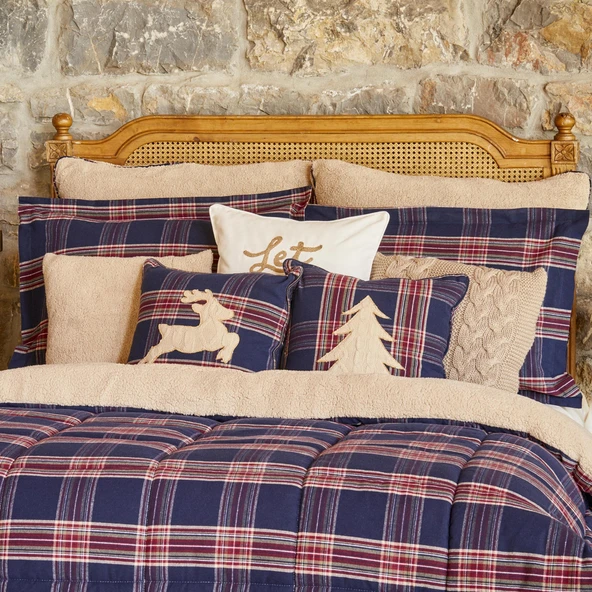 Karaca Home Woodland Lacivert Çift Kişilik Cozy Comfort Uyku Seti - Resim 6