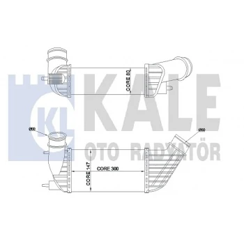 Psa İntercooler Radyatoru 807 Expert III C8 Jumpy Jump III - Kale 350820 ürün görseli