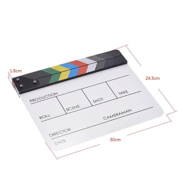 GDX CLP-01 Klaket - Clapperboard Clapboard (Kalem ve Silgi Hediyeli) - 3