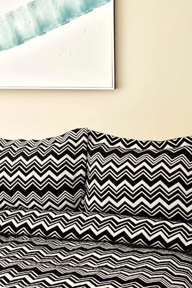 Wave Yatak Örtüsü Tek Kişilik Black - 5