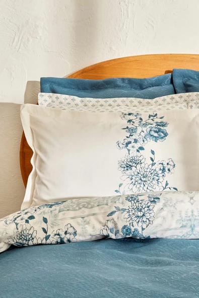 Karaca Home Camilio Çift Kişilik 5 Parça Summer Set Mavi - 11