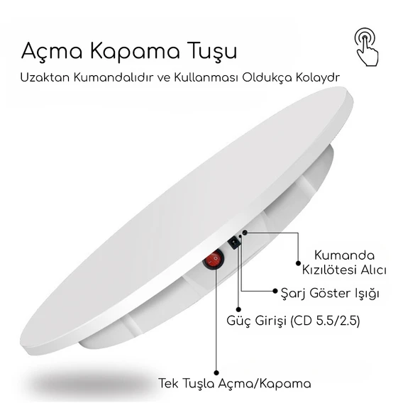 GDX TUTA-60 60 cm Turn Table - Döner Stand - Döner Tabla - Resim 4