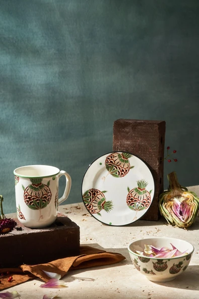 Karaca Paye Selçuklu Serisi Enginarlı Porselen Mug 340 ml - Resim 7