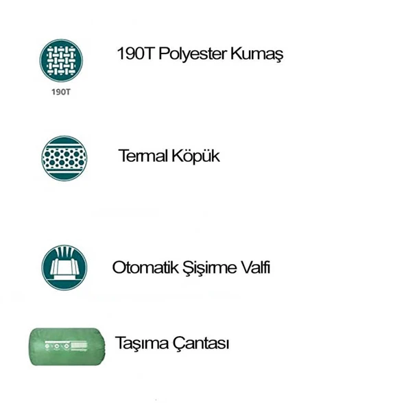 Pavillo 68058 Easy Inflate Şişme Mat (180*50*2,5cm)  Standart Standart - Resim 2