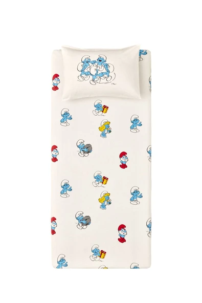 Smurfs by Karaca Cuteness Tek Kişilik Çarşaf Takımı - Resim 5