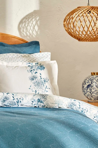 Karaca Home Camilio Çift Kişilik 5 Parça Summer Set Mavi - 8