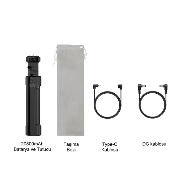 Gdx 20800mAh Hızlı Şarjlı Dış Çekim 100W Çıkışlı Taşınabilir El Tipi Powerbank Tripod Batarya - Resim 2