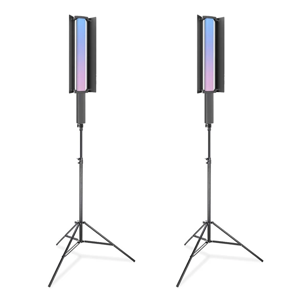 Gdx LP550 RGB Fotoğrafçılık ve Video için Renkli Işık Çubuğu İkili Set - Resim 4
