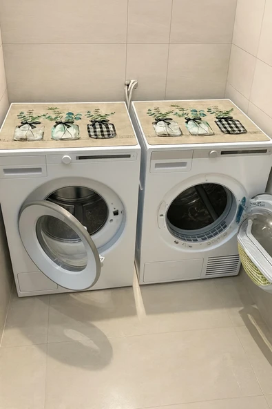 Valerine Life Çamaşır ve Kurutma Makinesi Üstü Düzenleyici Matı Örtüsü Kaymaz Sıvı Geçirmez 27CMD251010 - Resim 3