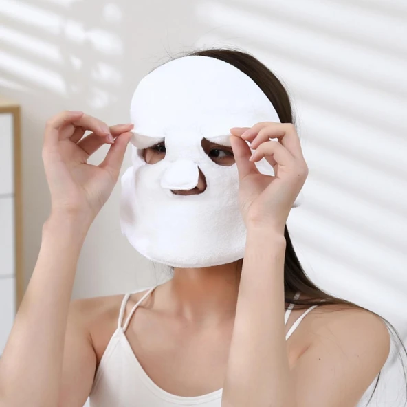 Yeniden Kullanılabilir Yüz Bakım Sıcak Soğuk Havlu Yüz Yogası Spa Maske - 1