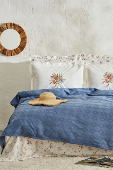 Karaca Home Spring Çift Kişilik Nish Set Beyaz - Resim 2