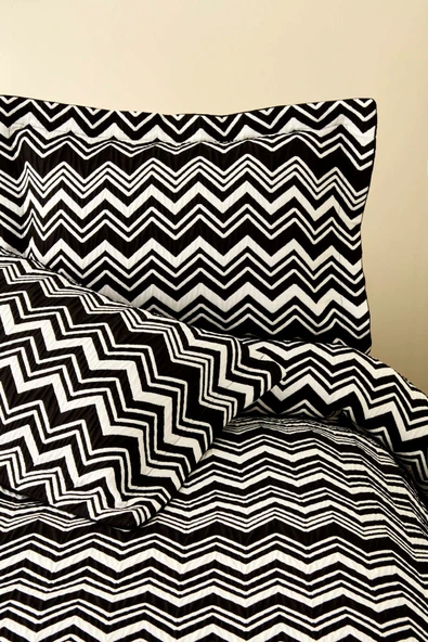Wave Yatak Örtüsü Tek Kişilik Black - 4