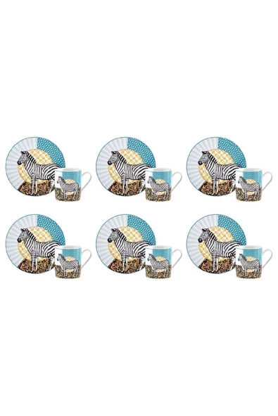 Animal 6 Kişilik Kahve Fincan Takımı 90 ml - 5