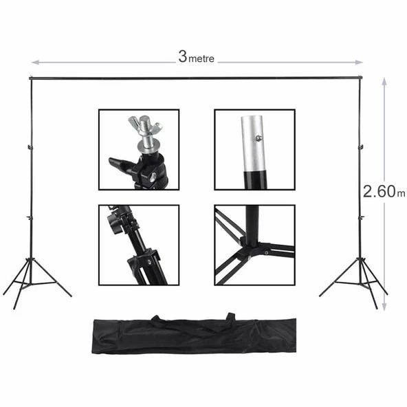 Gdx Seyyar Yeşil Fon Perde (Katlanabilir Kumaş) 3x3 Metre - 2