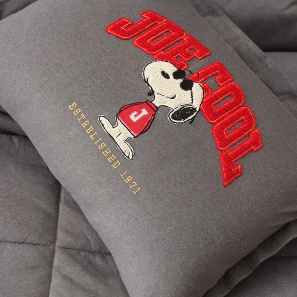 Peanuts by Karaca Home Joe Gri Çift Kişilik Cotton Comfort - Resim 7