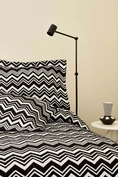 Wave Yatak Örtüsü Tek Kişilik Black - 3