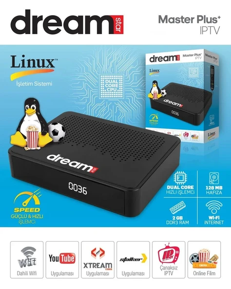 Dreamstar Master Plus+ Linux Uydu Alıcı Mini Full Hd İptv Dahili Wifi Youtube Xtream Destekli - 2