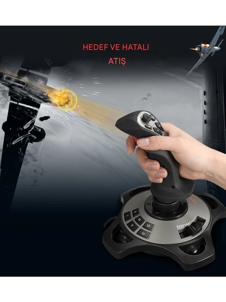 PXN 2113 Pro Uçuş Simülatör Joystick Kontrolcü Pc Uyumlu - Resim 5