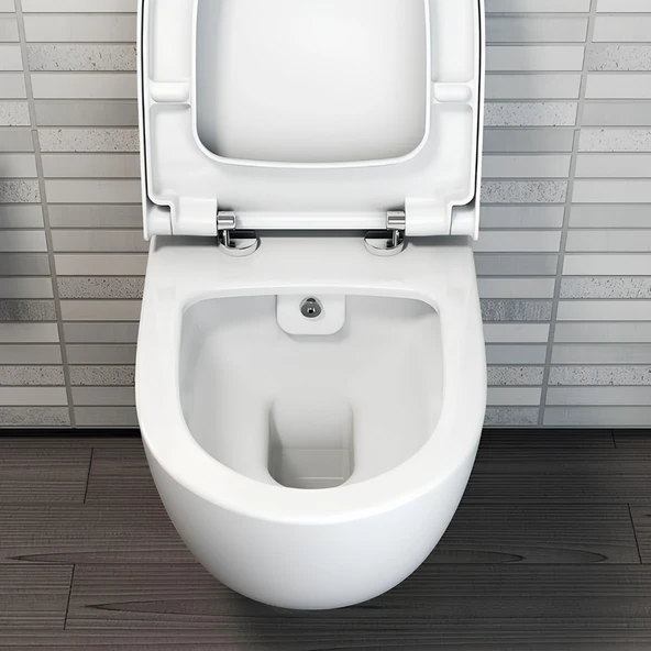 Vitra Sento Rim-Ex Asma Klozet Slim Kapak, Vitra Gömme Rezervuar Set 768-1851 - Resim 7