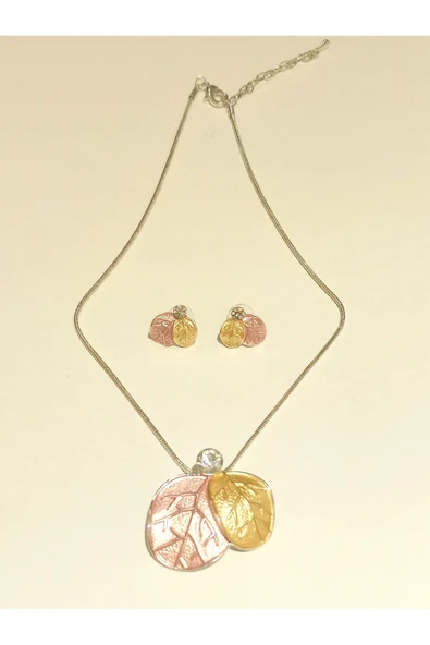 Monalisa Home Renkli  Lüks Figürlü Gösterişli Küpe Ve Kolye Takım ürün görseli 1