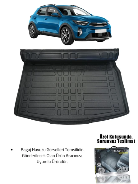 Sahler Kia Stonic 2017+ Uyumlu 4.5D Premium Havuzlu Oto Paspas ve Liner Marka 3D Bagaj Havuzu - Resim 2