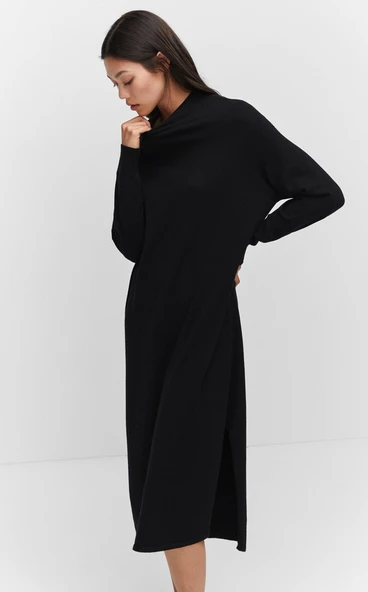 Mango Örgü midi elbise - 2
