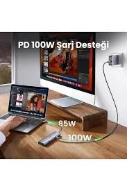 Type-c To 2 Usb 3.0 2 Usb-c 4k/60hz Hdmı Gigabit Ethernet Sd Tf Kart Okuyucu Çoklayıcı Hub Adaptör 15375 - 2