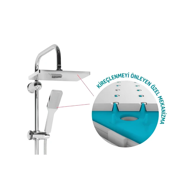 Creavit SH630 Tepe Duş Sistemi ve Liva Banyo Bataryası LV2500 - 6