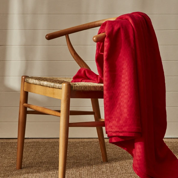 Karaca Home Tory  Müslin Çift Kişilik Pike 200x230 cm Kırmızı - Resim 4