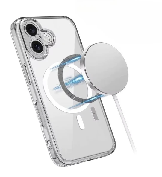 iPhone 17 için Uyumlu MagSafe özellikli Şeffaf Kılıf