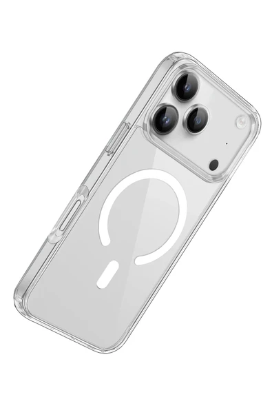 iPhone 17 için Uyumlu MagSafe özellikli Şeffaf Kılıf - 4