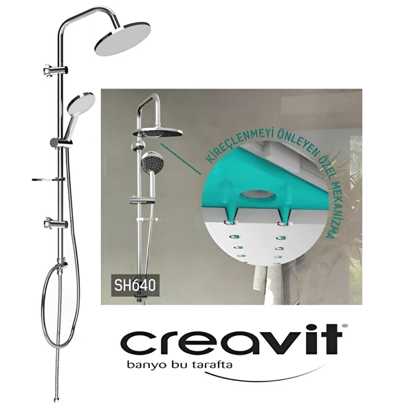 Creavit SH640 Tepe Duş Sistemi ve Liva Banyo Bataryası LV2500 - 6