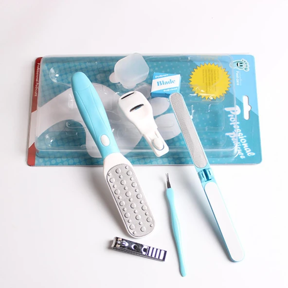 Topuk Pedikür Nasır Giderici 6 Parça Ayak Törpü Bakım Seti - Resim 3