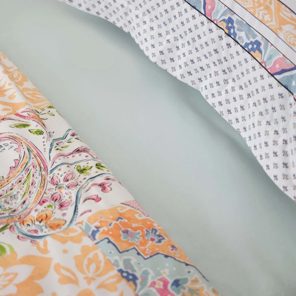 Karaca Home Dallias Fuşya %100 Pamuk Tek Kişilik Nevresim Takımı - Resim 2