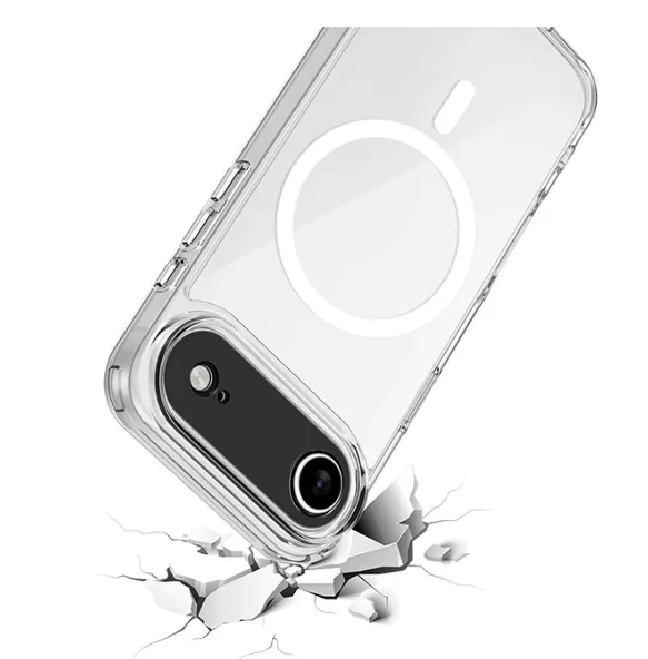 iPhone 17 Air için Uyumlu MagSafe özellikli Şeffaf Kılıf - Resim 5