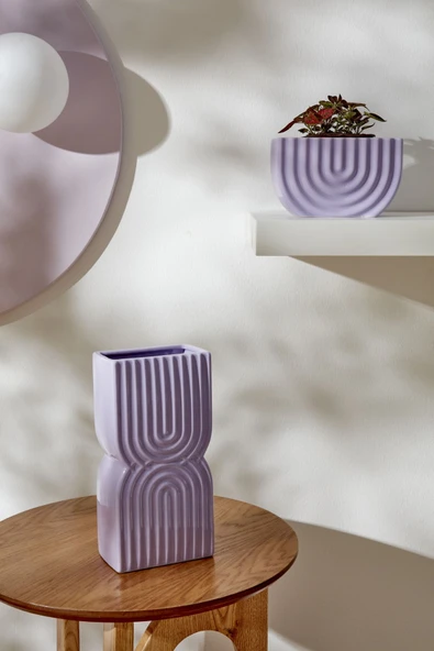 Art Vazo Lila - Resim 4