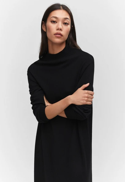 Mango Örgü midi elbise - 1