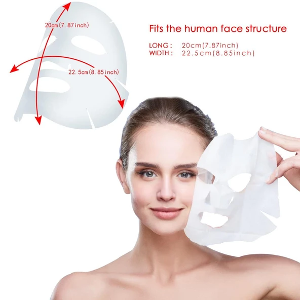 Tek Kullanımlık Pamuk Yüz Bakım Maskesi Face Yoga 10 'lu Maske - 1