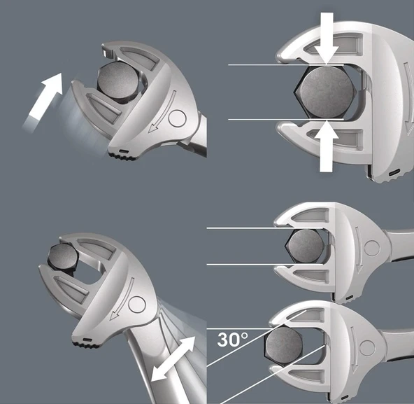 WERA 6004 JOKER Kendinden Ayarlı Otomatik Kurbağacık Seti 4 Parça (05020110001) - Resim 3
