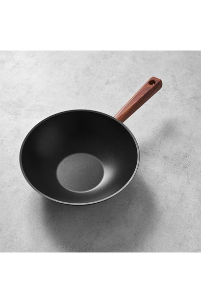 Hisar Oslo Granit Wok Tava 28 Cm Ahşap - 1