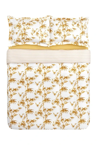 Doğasever Grove Bambu Çift Kişilik %100 Pamuk Nevresim Takımı Sarı - Resim 6