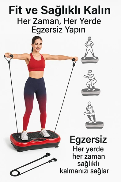 Titreşimli Egzersiz Aleti  200W Güç, 120 Kademe Hız Ayarı, Uzaktan Kumanda ve Bluetooth Hoparlör - 1