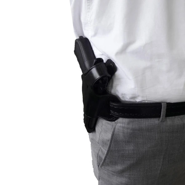 HOBBY BROWNİNG 14 LÜ DERİ YARIM KELEBEK SİLAH DIŞ KILIF - Resim 4