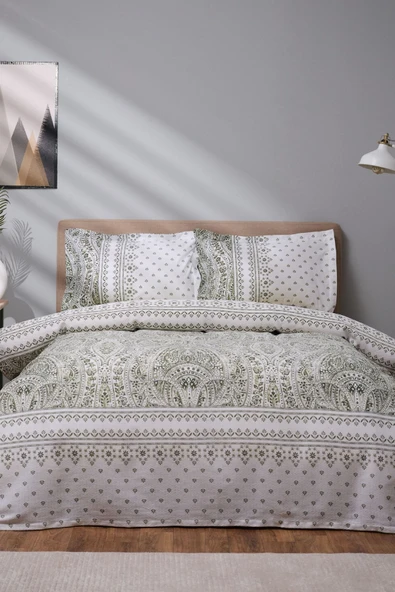 Karaca Home Della %100 Pamuk Yeşil Çift Kişilik Pike Takımı  ürün görseli